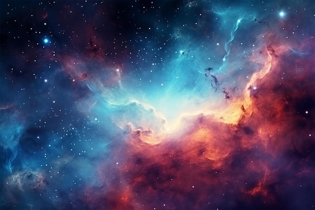 The universe is a planet with a nebula and stars