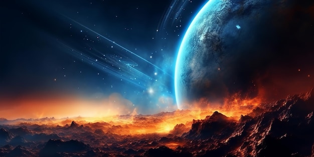 universe landscape outer space background illustration