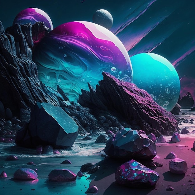 universe magenta cyan