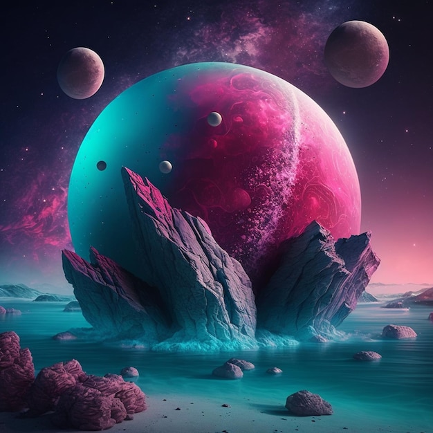 universe magenta cyan