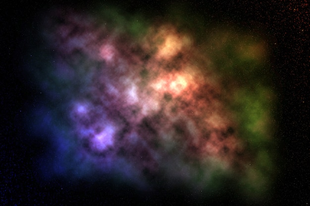 Universe-ruimte gevuld met sterren, nevel en sterrenstelsel