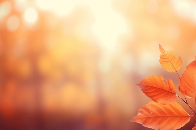 Universele panoramische herfstachtergrond in levendige kleuren Genatieve AI