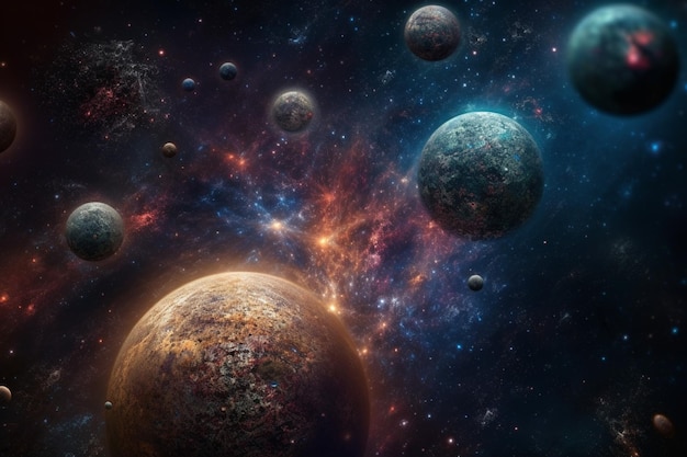 Universestars nebulagalaxy The furthest planet in the universe full of wonder unseen creatures and places generative AI