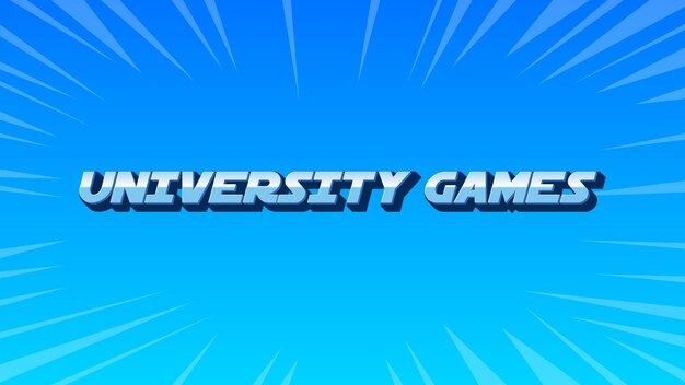 University Games 3D Blue Text