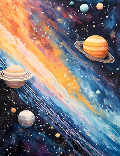 universum illustratie galaxy illustratie ruimte achtergrond lange vlag planeet illustratie ruimte ill