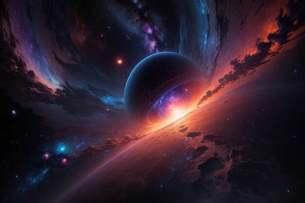 Universum ruimte galaxy planeet Melkweg zonnestelsel technologie achtergrond wallpaper illustratie
