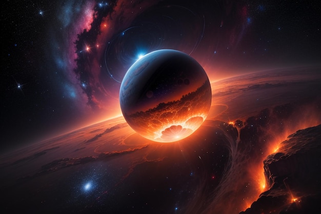 Universum ruimte sterrenstelsel planeet Melkweg zonnestelsel technologie achtergrond behang illustratie