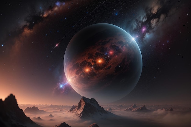 Universum ruimte sterrenstelsel planeet Melkweg zonnestelsel technologie achtergrond behang illustratie