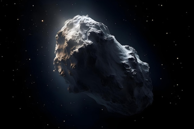 Universumscène met asteroïde in de ruimte Generatieve AI