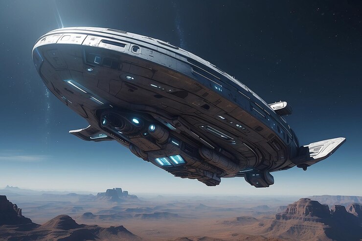 Photo 未知の飛行物体 (ufo) 宇宙船の3dレンダリング