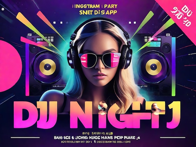 Foto unleash the beat weekend dj night club party instagram post psdjpg template