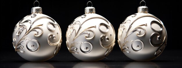 Photo unleash the holiday spirit with exquisite silver christmas baubles