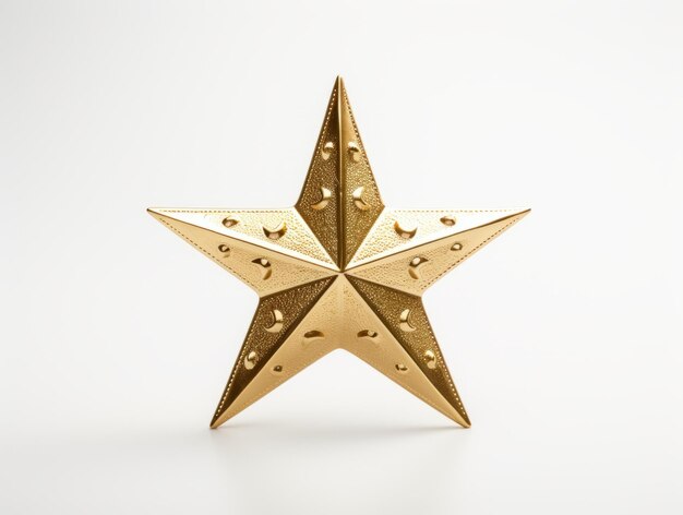 Photo unleash the sparkle luxurious gold star shaped ornament