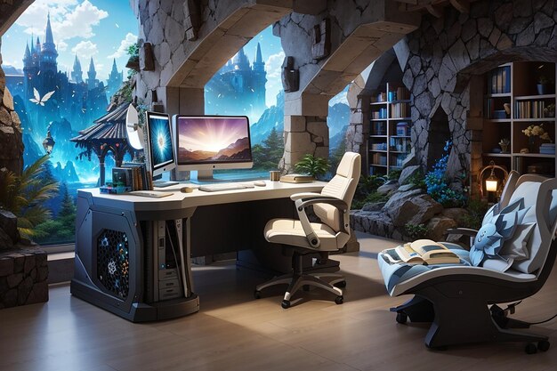 Unleash Your Imagination FantasyInspired Computer Workspaces