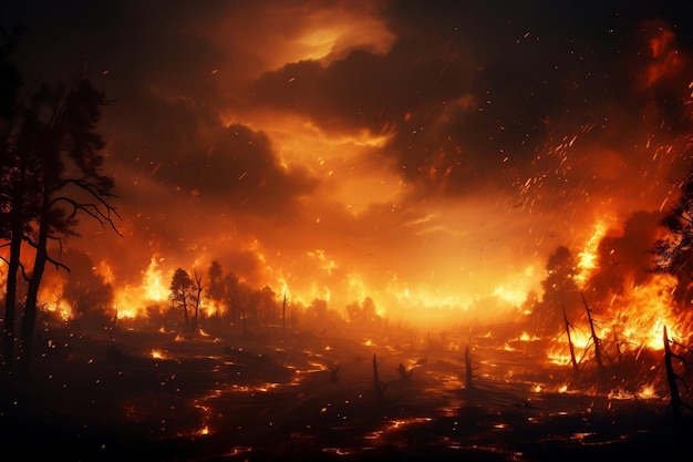Unleashing the Devastation of Wildfires Generative AI
