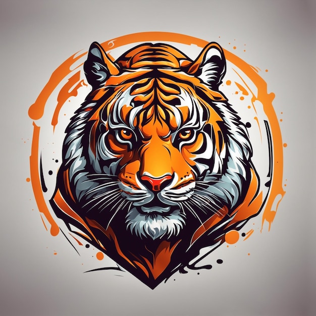 Раскрытие силы логотипа Cool Tiger в векторной иллюстрации AI Generate