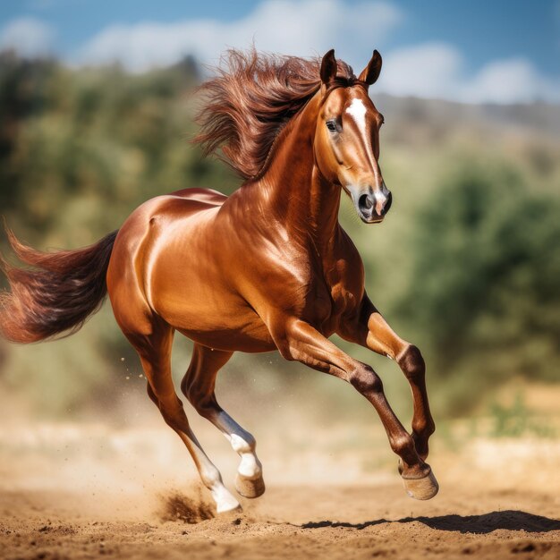 Unleashing Power and Grace A Blurred Background Accentuates the Athletic Build and Dynamic Movement