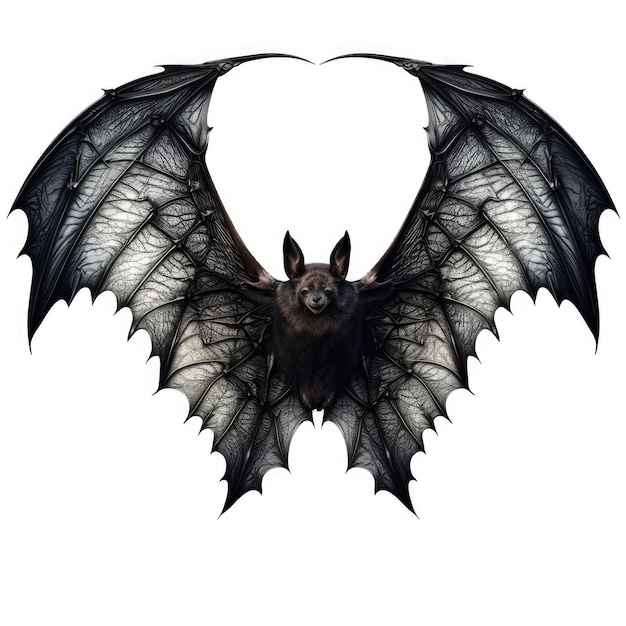 Photo unleashing the supernatural charm captivating photorealistic bat wings enormous demonlike wings