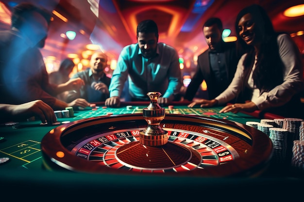 Photo unleashing the thrill of roulette gamblers wager at tab 02150 02