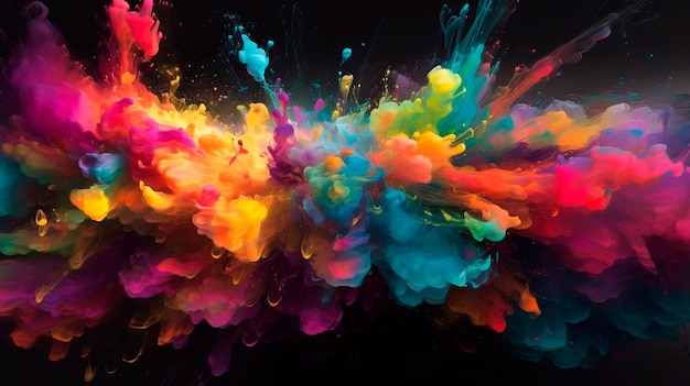 창의력 발휘 디지털 다채로운 페인트의 활기찬 세계 탐색 Generative AI
