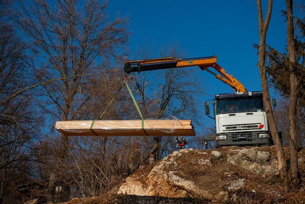 Unloading goods from the truck