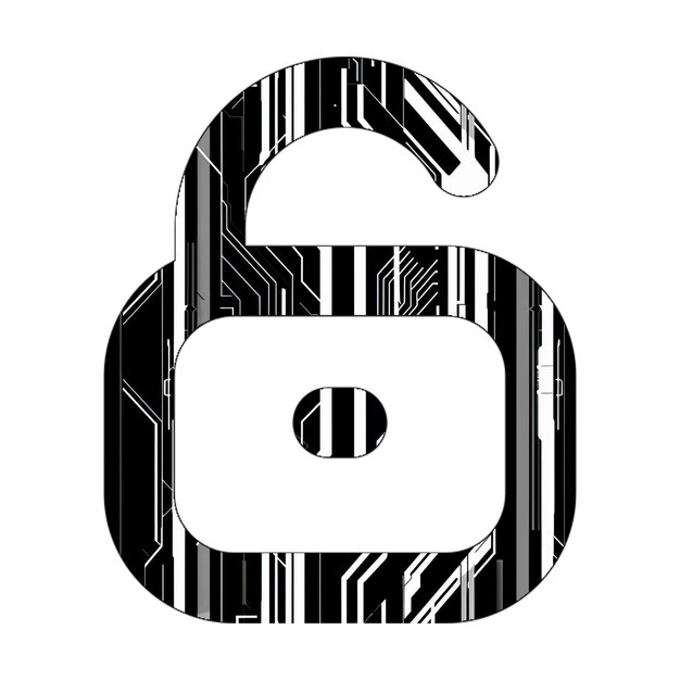 unlock icon black white technology texture