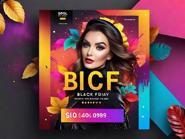 Фото Разблокируйте сбережения black friday super sale instagram post psd для окончательных сделок