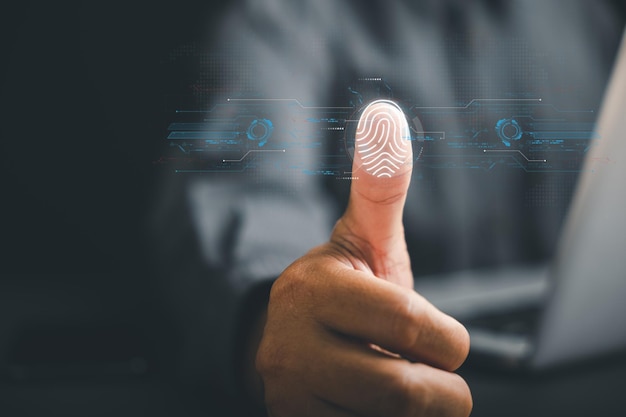 Unlocking the future with biometric identification technology Securely scanning fingerprints for personal and financial information Protecting identities in a global network of digital safeguards