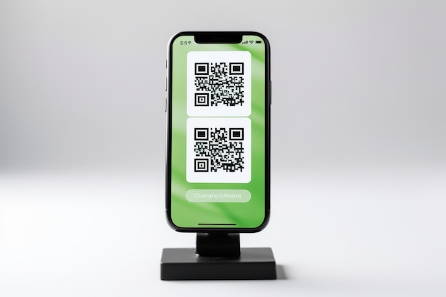 Unlocking the Potential Exploring the Smartphone QR Code Scanning Concept in a White Background