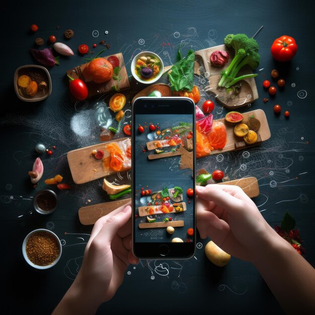 Photo unlocking the power of collaborative ia in digital marketing for the food industry