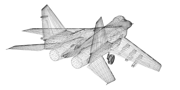 無人航空機（UAV）、車体構造、ワイヤーモデル