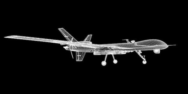 Unmanned Aerial Vehicle (UAV), carrosseriestructuur, draadmodel