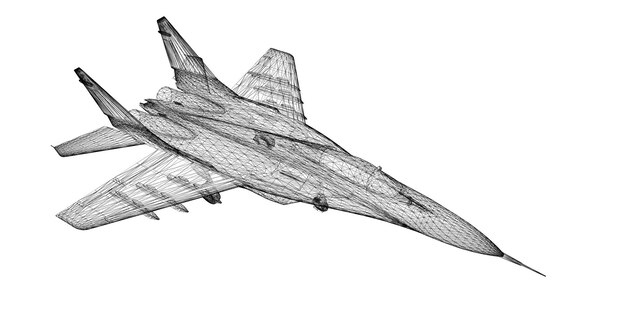 Unmanned Aerial Vehicle (UAV), carrosseriestructuur, draadmodel