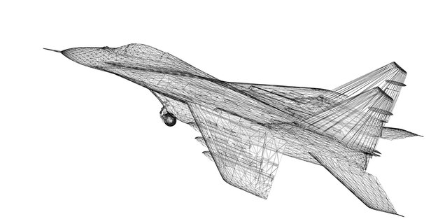 Unmanned Aerial Vehicle (UAV), carrosseriestructuur, draadmodel