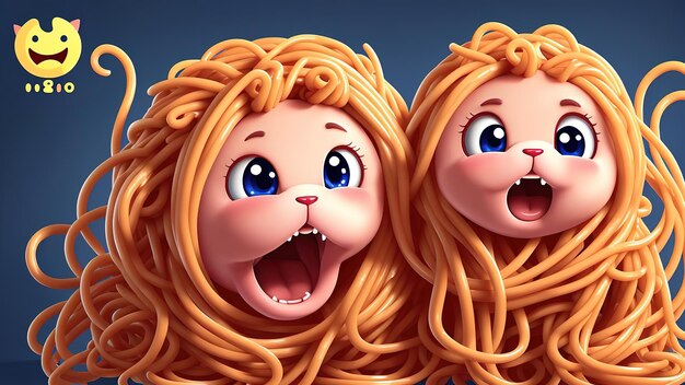 unny and cute pasta monsters