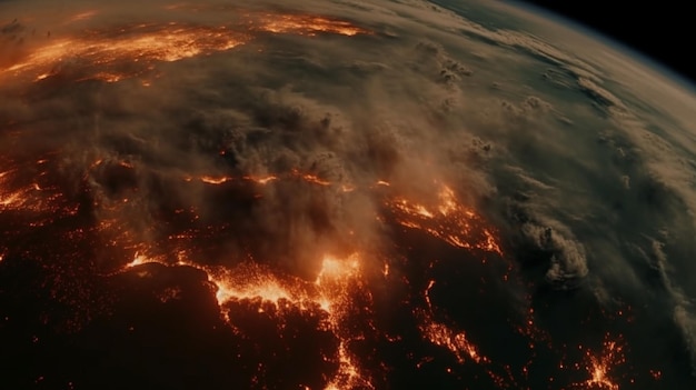 Photo unprecedented amazon wildfires seen from space