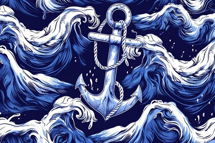 Photo unraveling the anchors pattern a deep dive into nautical design