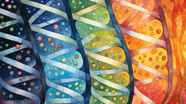 Unraveling the Mysteries of Human Genetics Watercolor