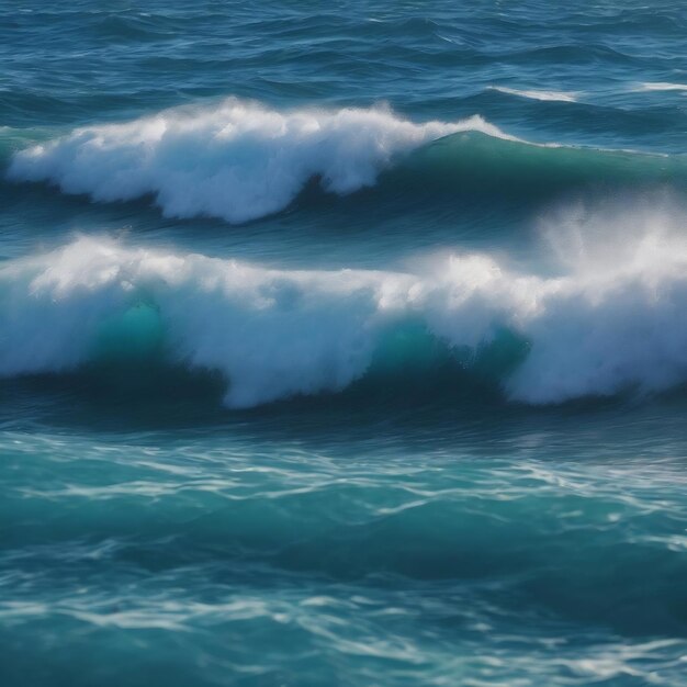 Unreal blue water waves in oil