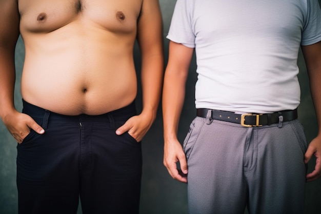 unrecognizable Men who care about their fat belly