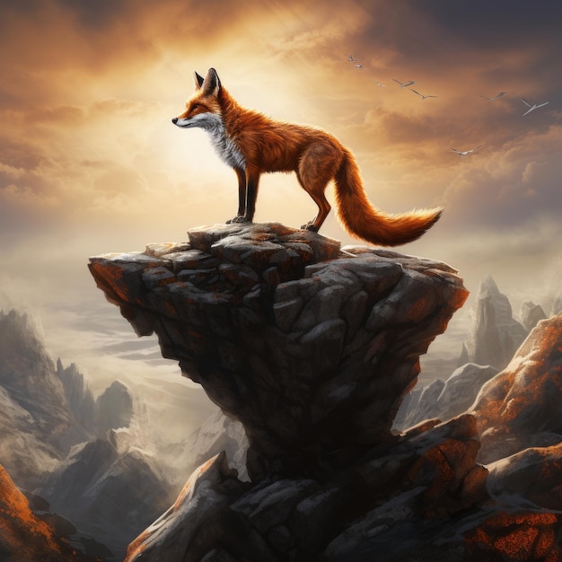 Unsteady Steps The Fox's Tumble from a Cliff