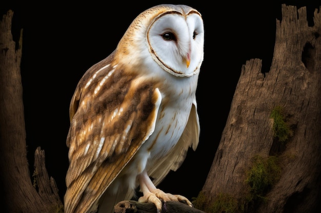 Untamed barn owl