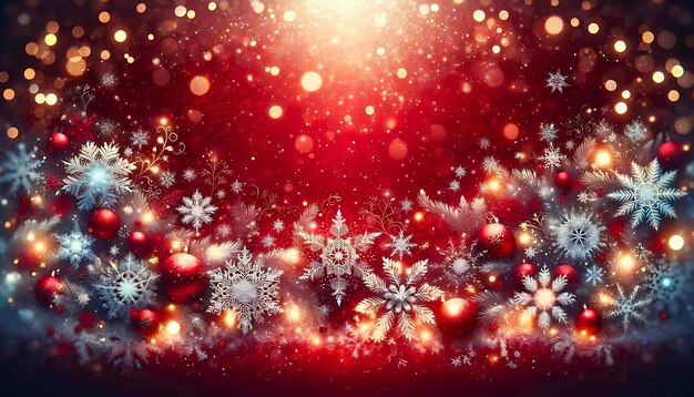 Foto untifestive red and gold snowflakes holiday celebrationtled ontwerp 29