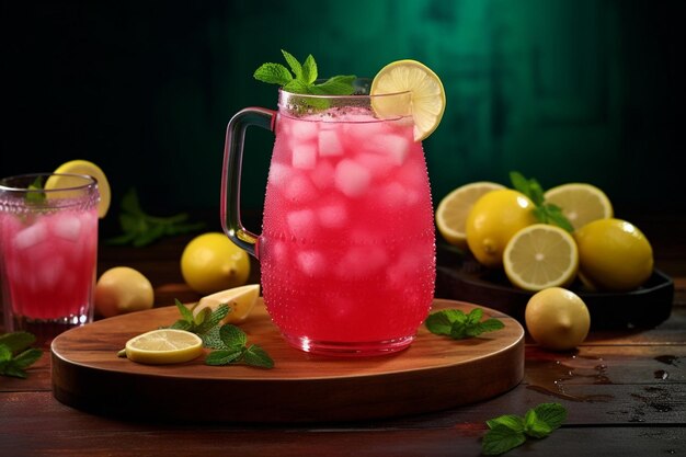 Foto design senza titolo deliziosa limonata è una bevanda rinfrescante con un perfetto equilibrio di dolce e catrame