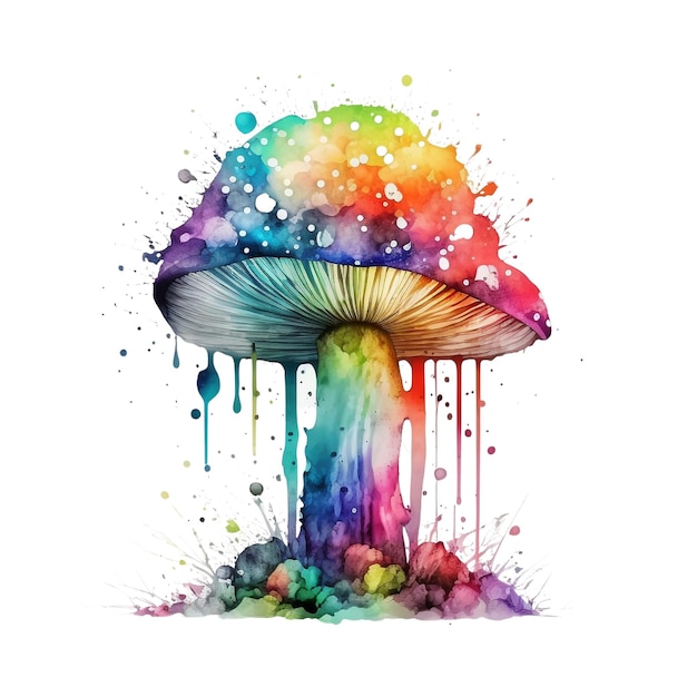 무제 디자인 Rainbow_colored_Mushroom 2