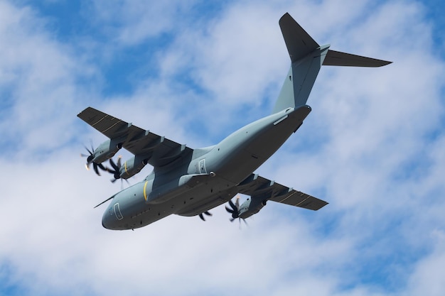 Untitled military transport plane at air base Airport and airfield Air force and army flight operation Aviation and aircraft Air lift Military industry Fly and flying Commercial theme