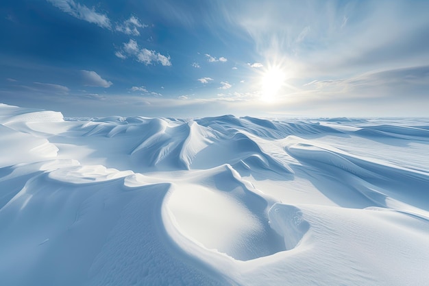 Photo untouched snowy landscape in the heart of siberia