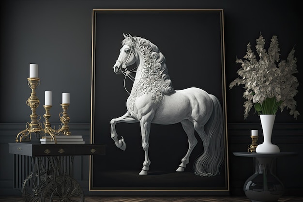 Unusual gaming wallpaper featuring a royal horse and a monarch