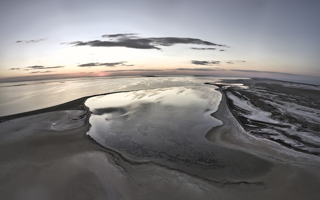 Unusual Islands on Lake Sivash top view