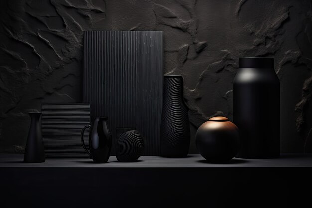 Premium AI Image  Unveiling the Allure of Dark Surfaces Elevate Your 